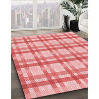 Patterned Pastel Pink Rug, pat1560rd