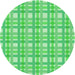 Square Patterned Neon Green Rug, pat1561grn