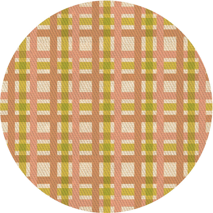Square Patterned Orange Rug, pat1561org