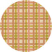 Square Patterned Orange Rug, pat1561org