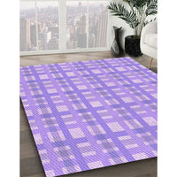 Patterned Purple Mimosa Purple Rug, pat1561pur