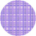 Square Patterned Purple Mimosa Purple Rug, pat1561pur