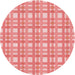 Square Patterned Pastel Pink Rug, pat1561rd