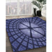 Patterned Midnight Blue Rug in Family Room, pat1562blu