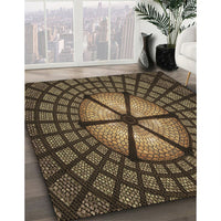 Patterned Copper Brown Rug, pat1562brn