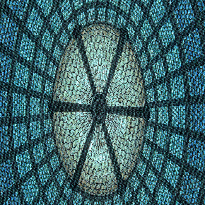 Machine Washable Transitional Deep Teal Green Rug, wshpat1562lblu