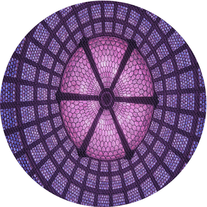 Square Patterned Purple Rug, pat1562pur