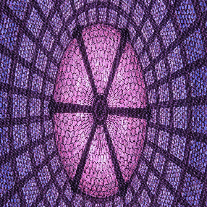 Machine Washable Transitional Purple Rug, wshpat1562pur