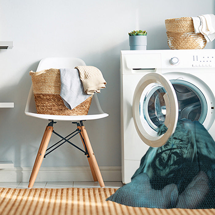 Machine Washable Transitional Medium Teal Green Rug in a Washing Machine, wshpat1563lblu