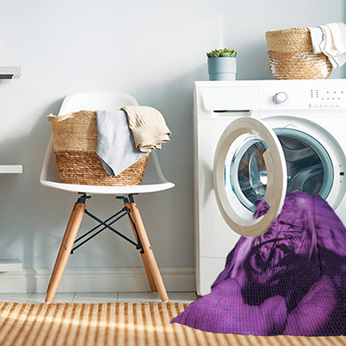 Machine Washable Transitional Bright Purple Rug in a Washing Machine, wshpat1563pur