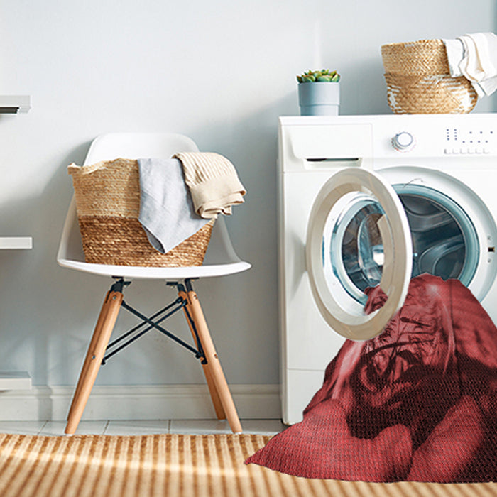 Machine Washable Transitional Cranberry Red Rug in a Washing Machine, wshpat1563rd