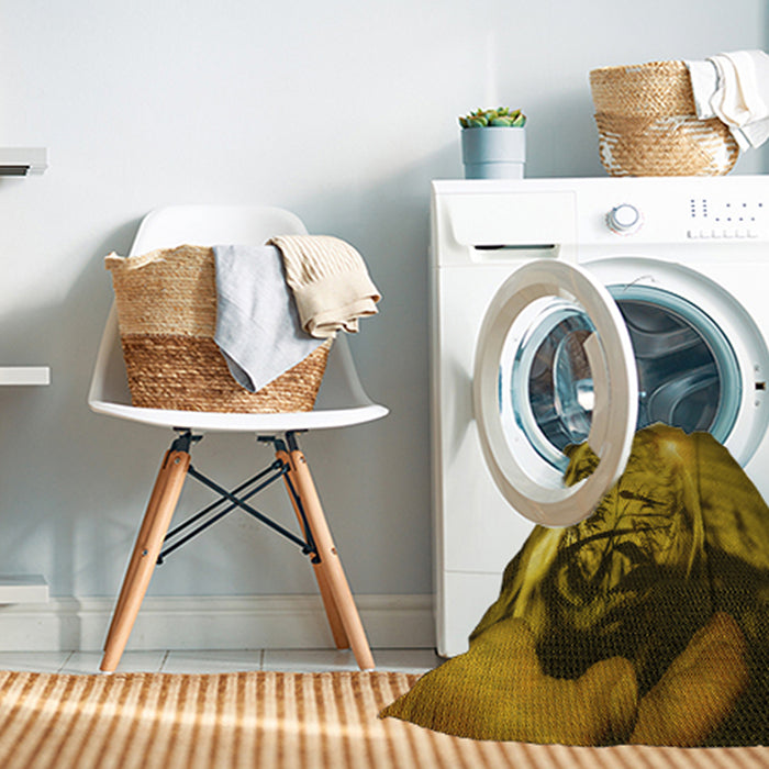 Machine Washable Transitional Orange Gold Rug in a Washing Machine, wshpat1563yw