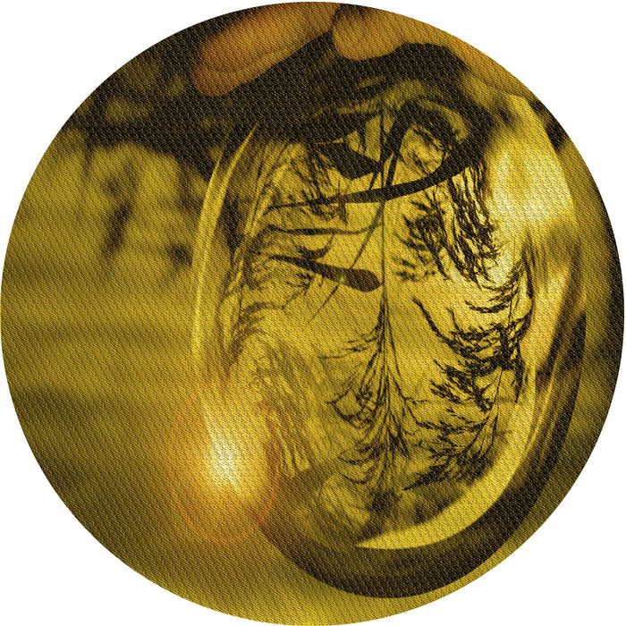 Square Machine Washable Transitional Orange Gold Rug in a Living Room, wshpat1563yw