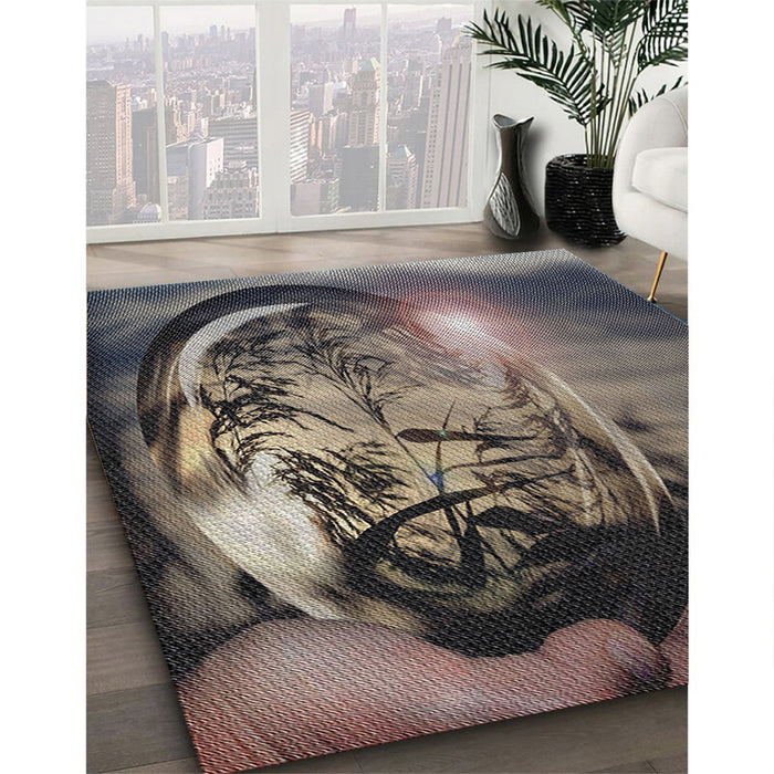 Machine Washable Transitional Charcoal Black Rug in a Family Room, wshpat1563