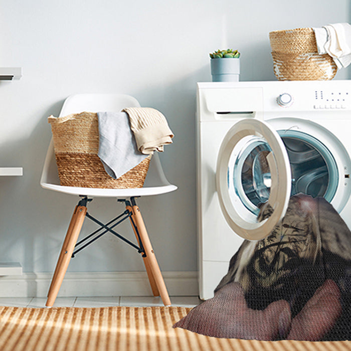 Machine Washable Transitional Charcoal Black Rug in a Washing Machine, wshpat1563