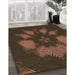 Patterned Sienna Brown Rug in Family Room, pat1564brn