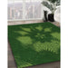 Machine Washable Transitional Dark Lime Green Rug in a Family Room, wshpat1564grn