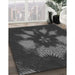 Machine Washable Transitional Charcoal Black Rug in a Family Room, wshpat1564gry