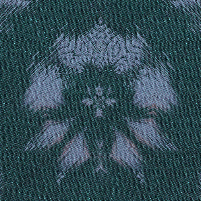 Round Patterned Deep Teal Green Rug, pat1564lblu