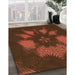 Machine Washable Transitional Mahogany Brown Rug in a Family Room, wshpat1564org