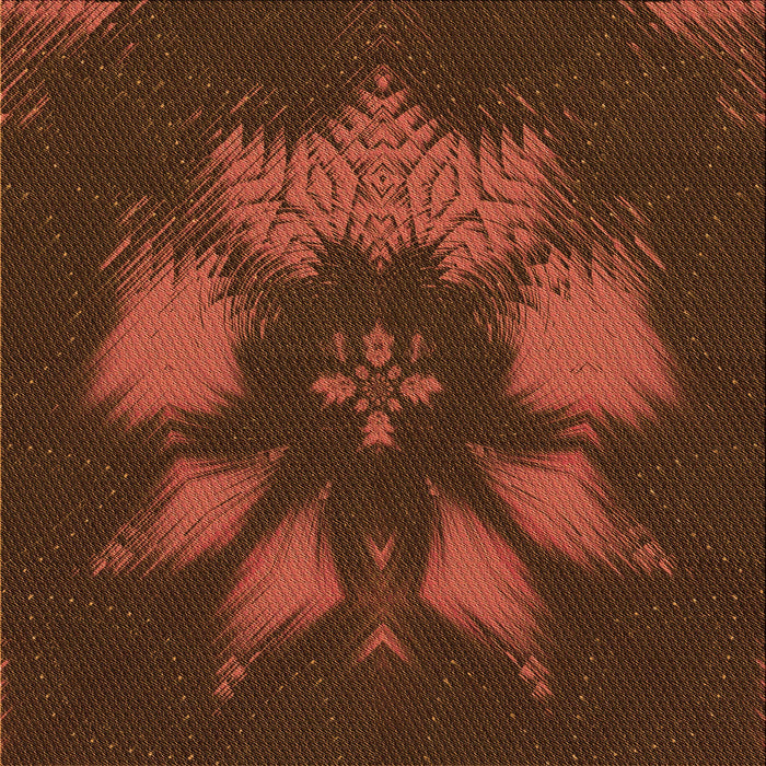 Round Patterned Mahogany Brown Rug, pat1564org