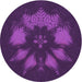 Square Patterned Dark Orchid Purple Rug, pat1564pur