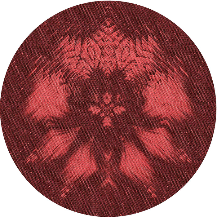 Square Patterned Red Rug, pat1564rd