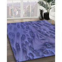 Patterned Light Slate Blue Rug, pat1565blu