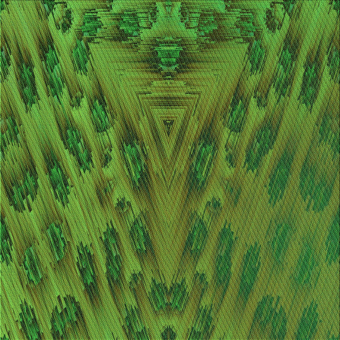 Round Machine Washable Transitional Apple Green Rug, wshpat1565grn