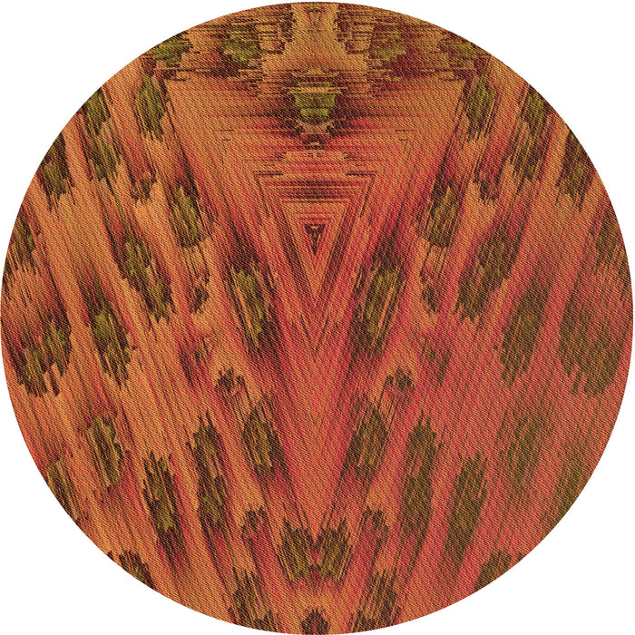 Square Machine Washable Transitional Orange Red Orange Rug in a Living Room, wshpat1565org