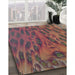 Machine Washable Transitional Orange Salmon Pink Rug in a Family Room, wshpat1565