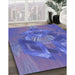 Machine Washable Transitional Light Slate Blue Rug in a Family Room, wshpat1566blu