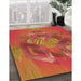 Machine Washable Transitional Orange Rug in a Family Room, wshpat1566org