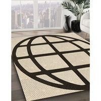 Patterned Vanilla Gold Rug, pat1567brn