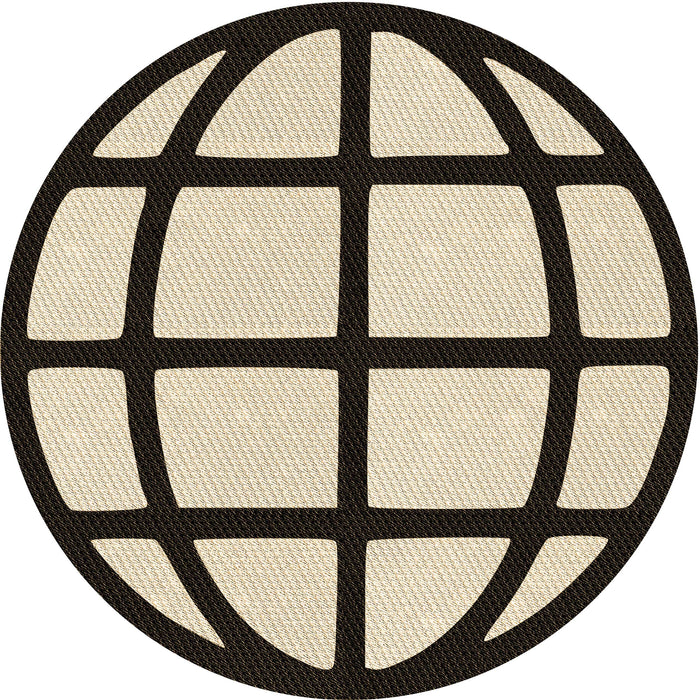 Square Patterned Vanilla Gold Rug, pat1567brn