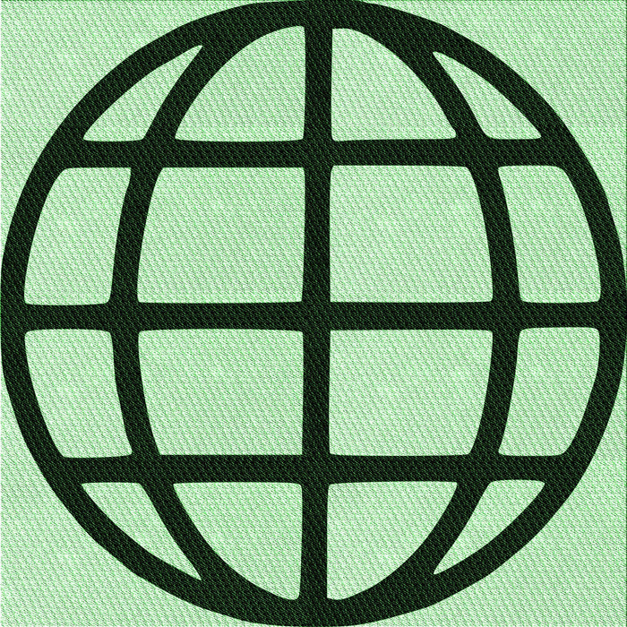 Round Patterned Medium Forest Green Rug, pat1567grn