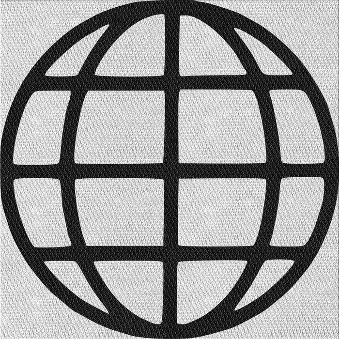 Round Patterned Platinum Gray Rug, pat1567gry