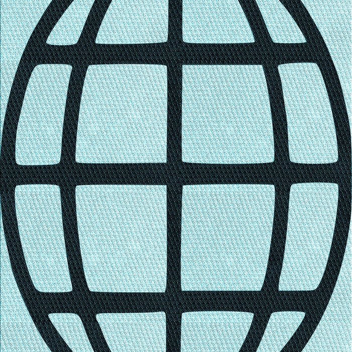 Patterned Blue Rug, pat1567lblu