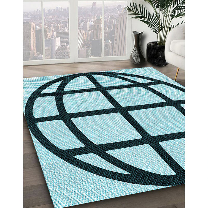 Machine Washable Transitional Blue Rug in a Family Room, wshpat1567lblu