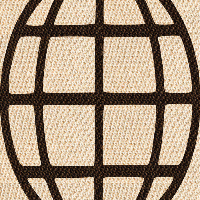 Patterned Deep Peach Orange Rug, pat1567org