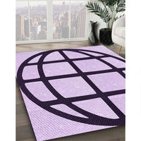 Patterned Purple Rug, pat1567pur