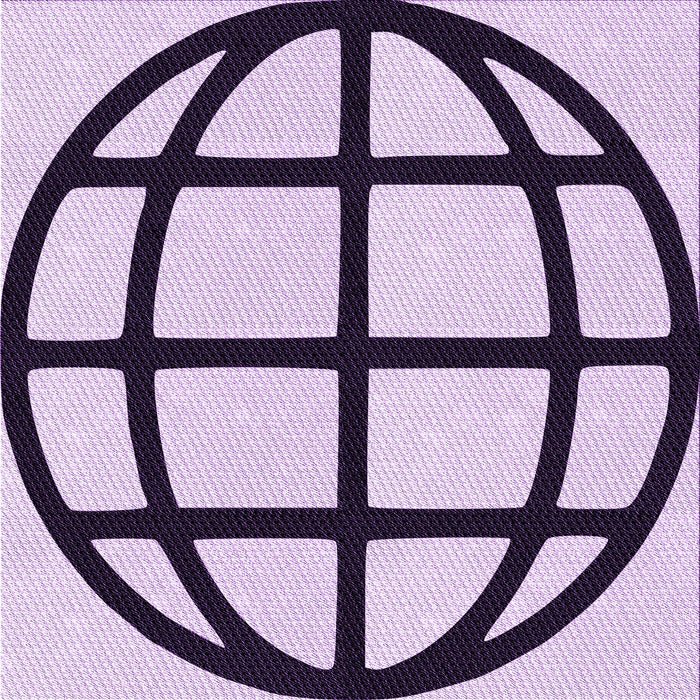 Round Patterned Purple Rug, pat1567pur