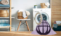 Machine Washable Transitional Purple Rug in a Washing Machine, wshpat1567pur