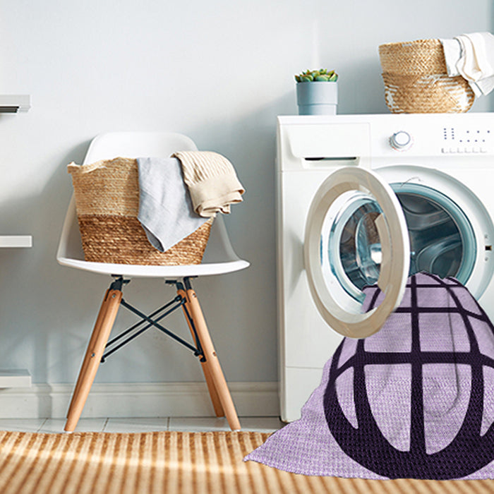 Machine Washable Transitional Purple Rug in a Washing Machine, wshpat1567pur
