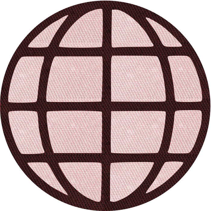 Square Patterned Brown Red Rug, pat1567rd