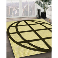 Patterned Mustard Yellow Rug, pat1567yw