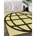 Patterned Mustard Yellow Rug in Family Room, pat1567yw