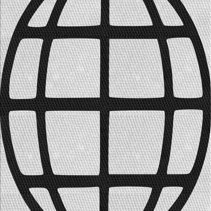 Patterned Light Black Novelty Rug, pat1567