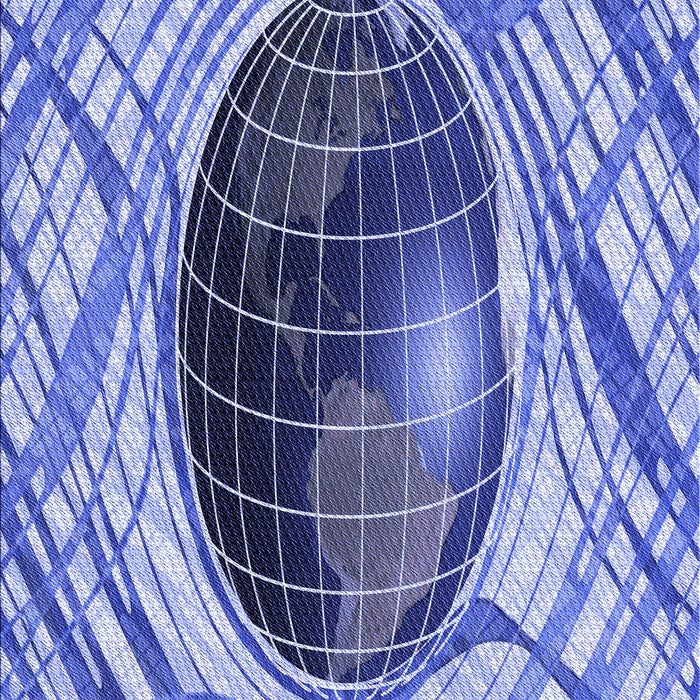 Machine Washable Transitional Jeans Blue Rug, wshpat1568blu