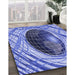 Patterned Jeans Blue Rug in Family Room, pat1568blu